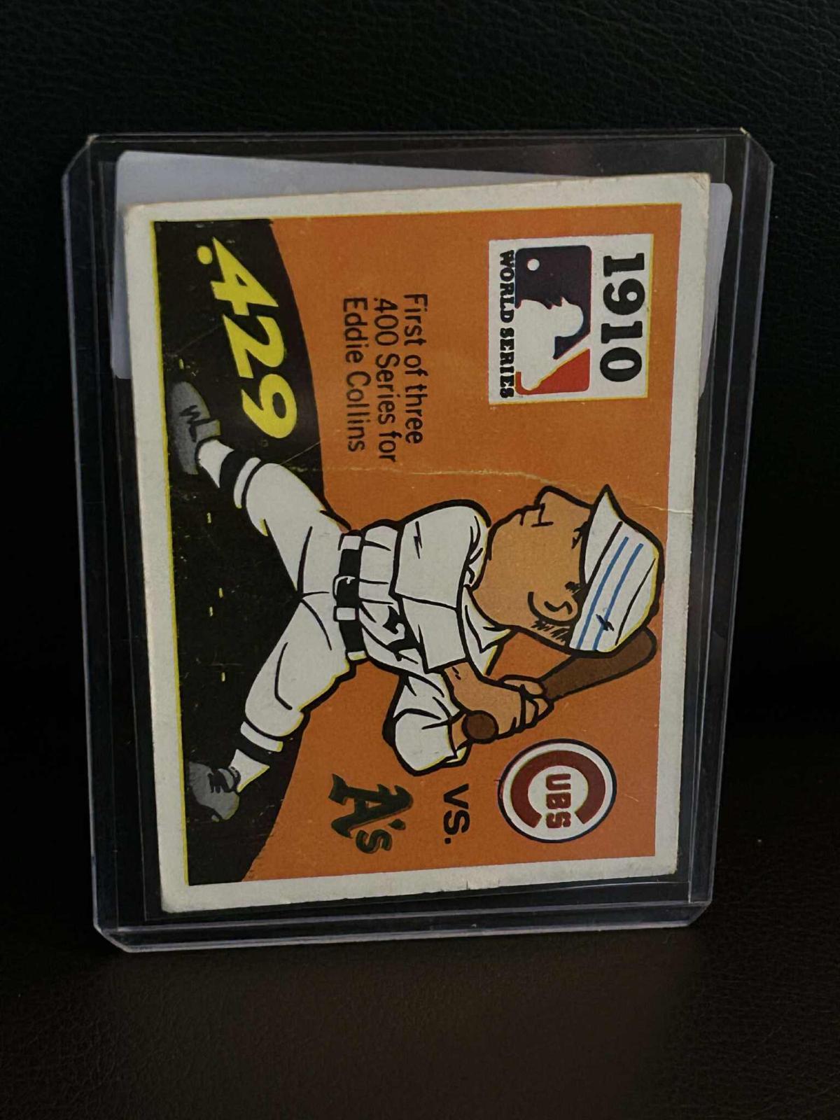 1910 A's vs. Cubs [Eddie Collins] #8 | 1971 Fleer World Series Black Back