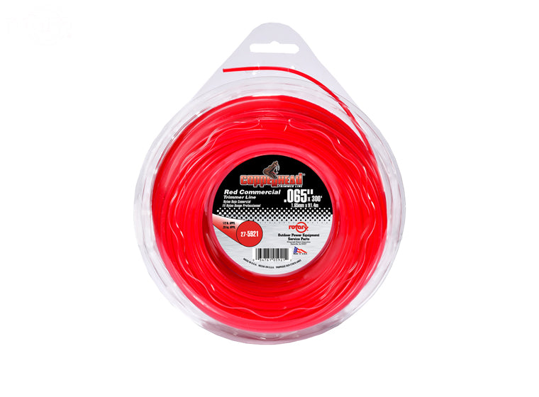 5921 Rotary Trimmer Line .065 X 1/2 Lb. Donut Red Commercial