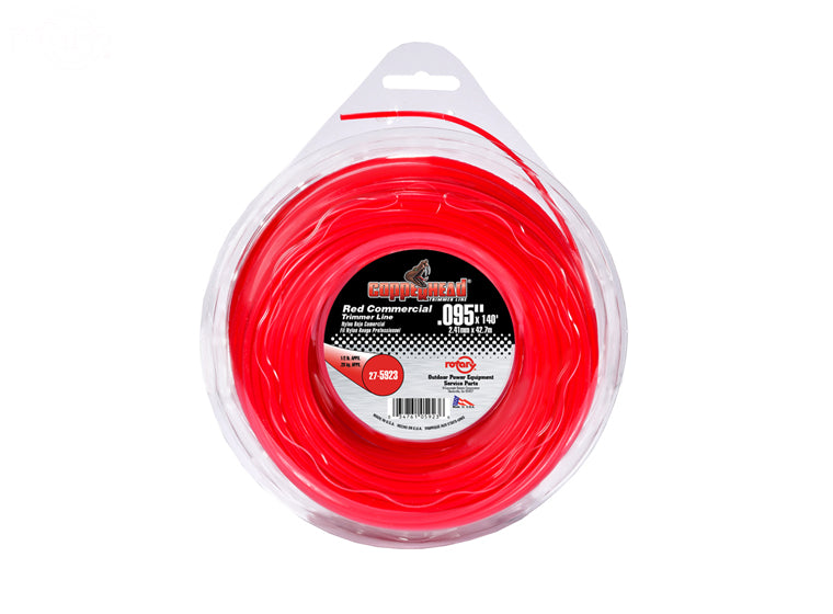 5923 Rotary Trimmer Line .095 X 1/2 Lb. Donut Red Commercial