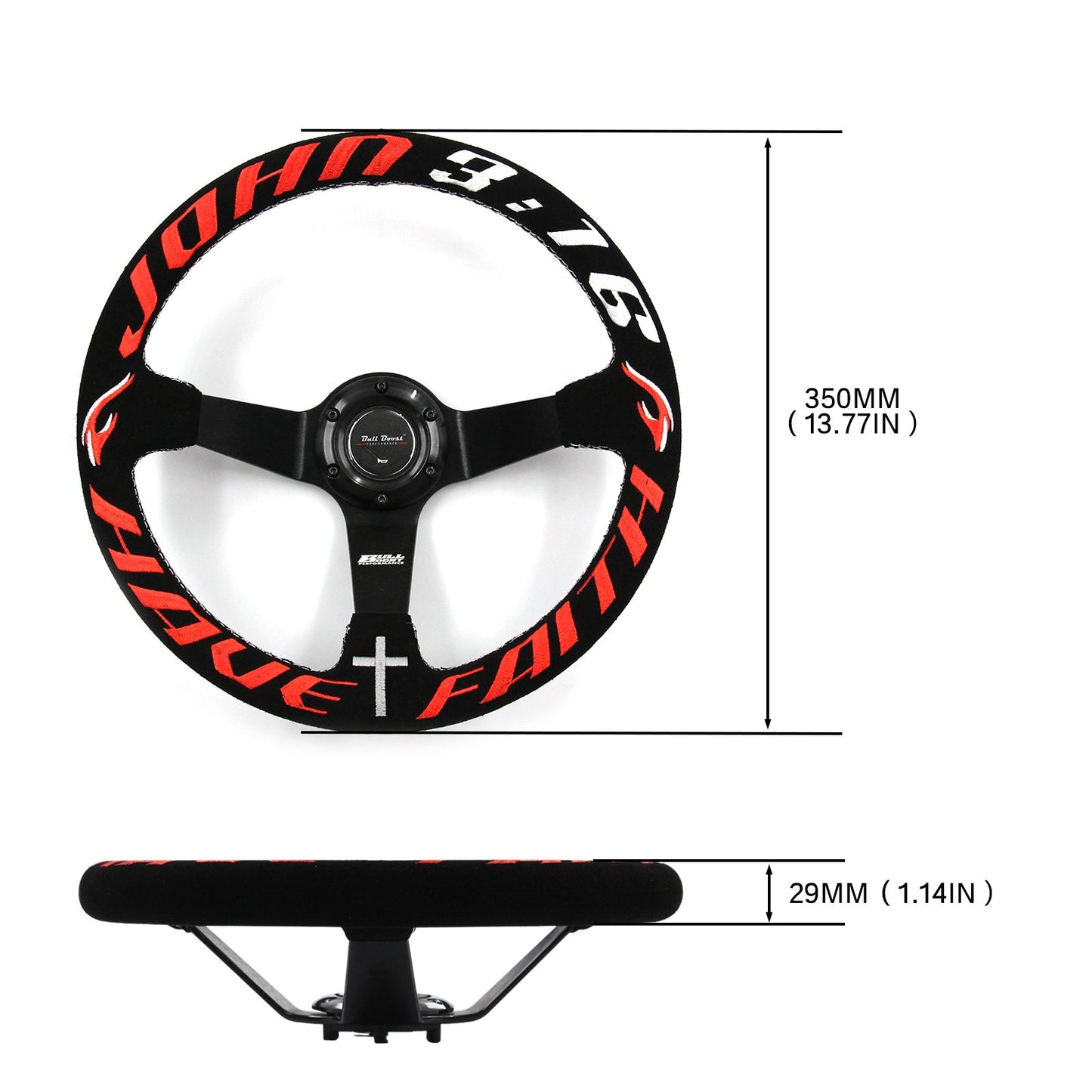 Have Faith Suede Deep Dish Steering Wheel Short Hub Adapter Kit For 2022+ GR86 Subaru BRZ FRS tC xB xD