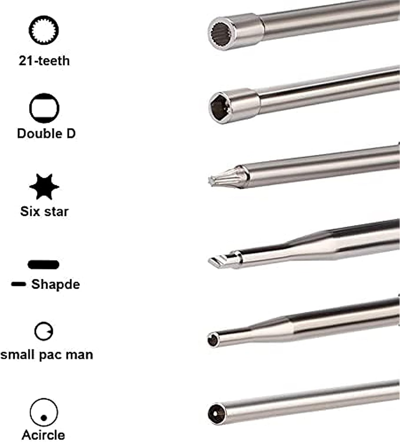 Biuhpa Set mit 12 Schraubendreher Vergaser-Einstellwerkzeug mit Reinigungsbürsten, Splined/Pac Man/Double D für Poulan Husqvarna STHIL Echo Motor Motorsense Kettensäge