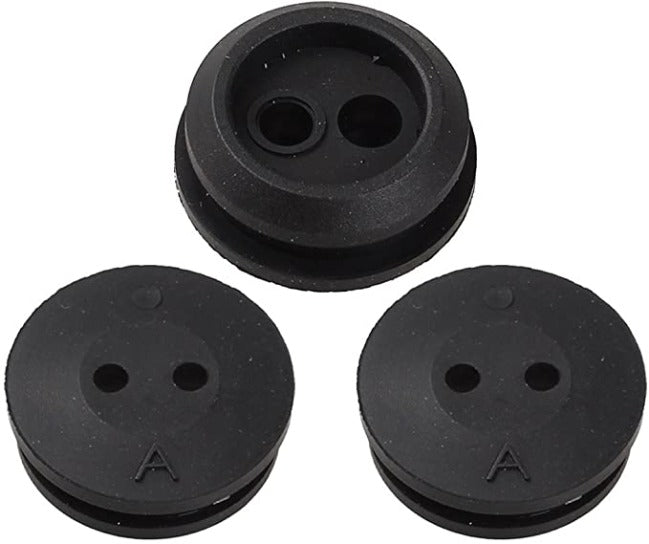 5-Pack 2-Hole 19mm 3/4-inch Tank Hole Rubber Grommet for I.D x O.D 3mm x5mm (Approx 1/8 x 3/16) Fuel Lines fit Generator Lawn Mower Pressure Washer