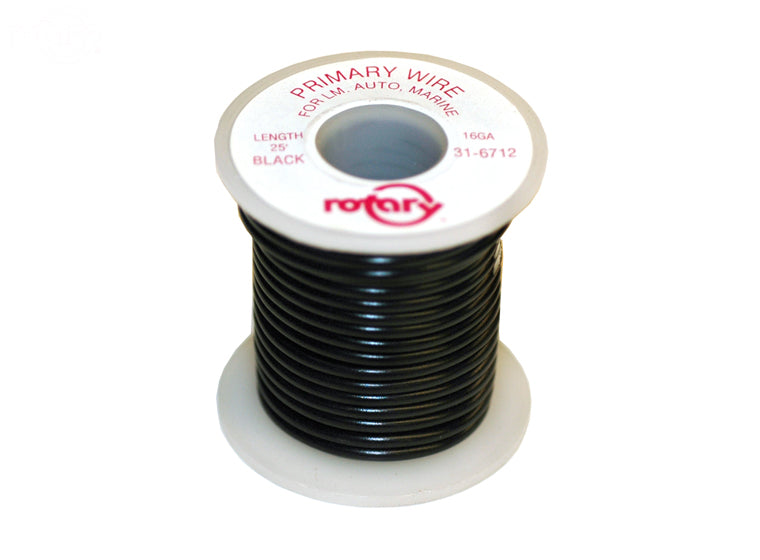 6712 Rotary Primary Wire Black 16 Awg 25'