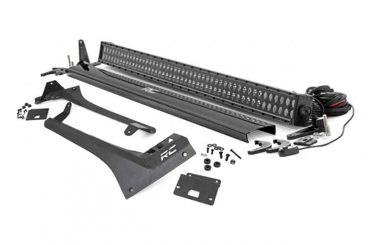 Rough Country 50" LED Light Bar Roof Mounted Kit Wrangler JL  | JT