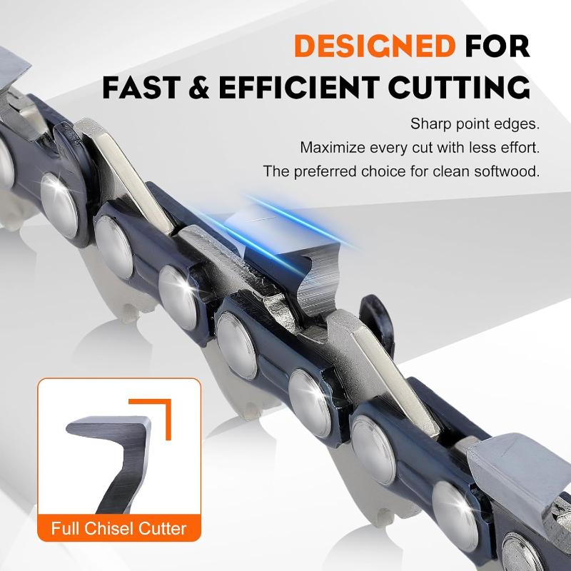 3-Pack 18 Inch Full Chisel MS250 Chain .325 Pitch .063 Guage 68 DL For Stihl MS 250 MS251C MS230 MS210 MS231 MS251 Chainsaw # 22LPX068G