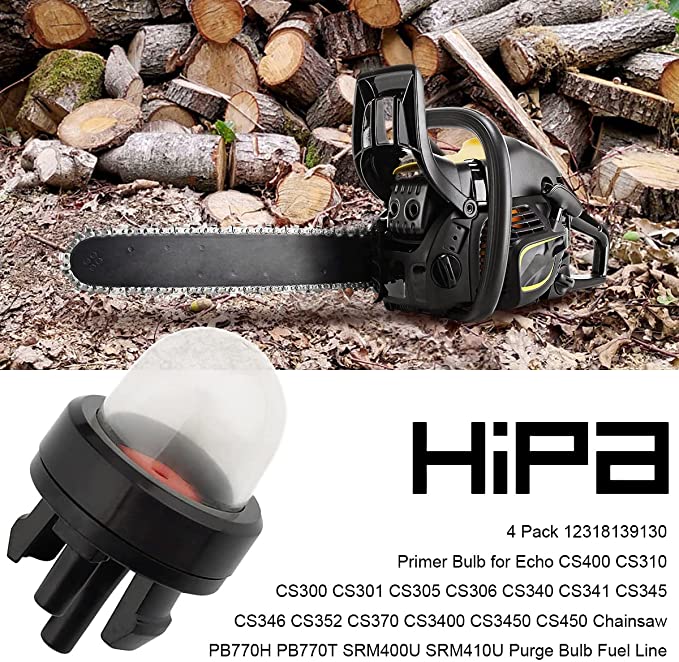 Hipa Snap in Primer Bulbs Air Purge Pump 188-512 for Husqvarna Stihl Craftsman MTD 791-683974B Ryobi 683974B Oregon 49-088 for 2-Cycle Small Engine (10 Pack)
