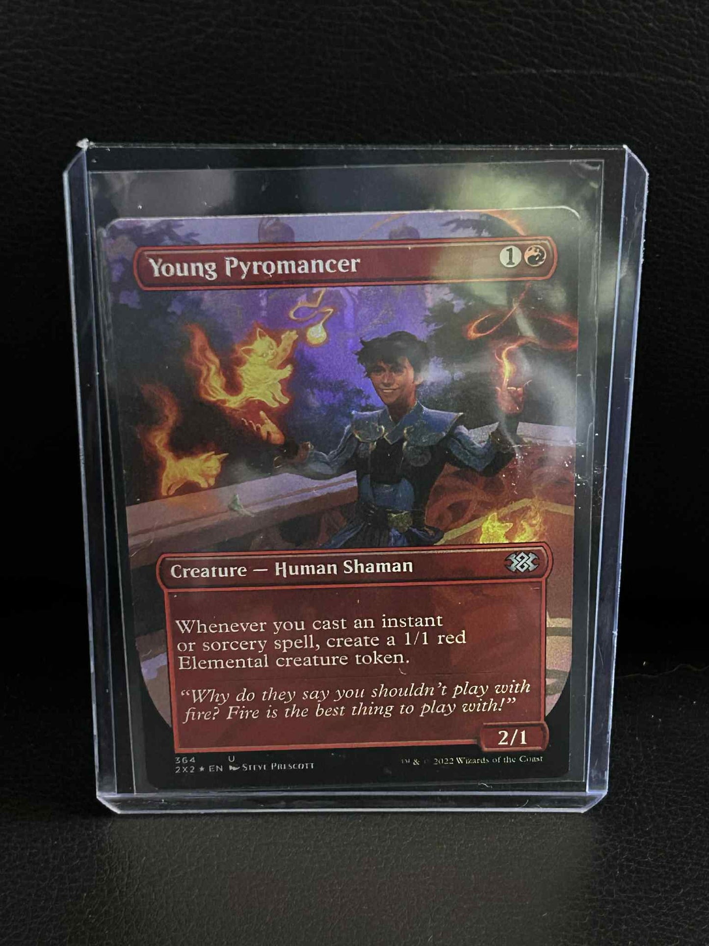 Young Pyromancer - Foil - Borderless  Double Masters 2022 Magic: the Gathering