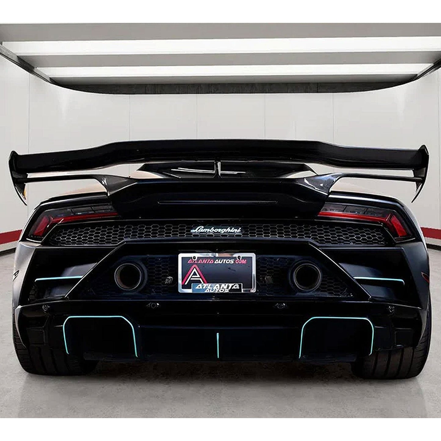 VRS Style Dry Carbon Fiber Rear Wing with Base Panel for Lamborghini Huracan LP580 LP610 EVO