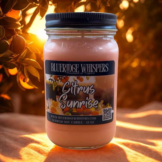 Citrus Sunrise – Citrus Scented Candle | Soy Candle with Mandarin, Pineapple & Vanilla
