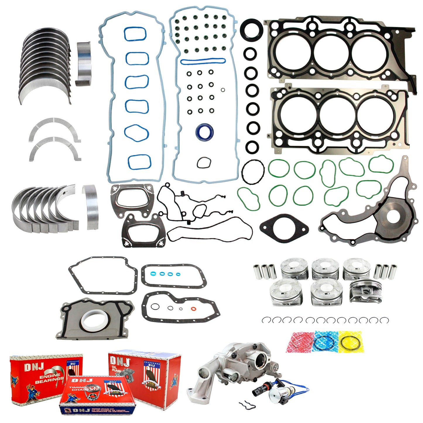 Master Engine Rebuild Kit 2011-2022 Chrysler, Dodge, Jeep, Ram 3.6L V6 220cid 24V DOHC