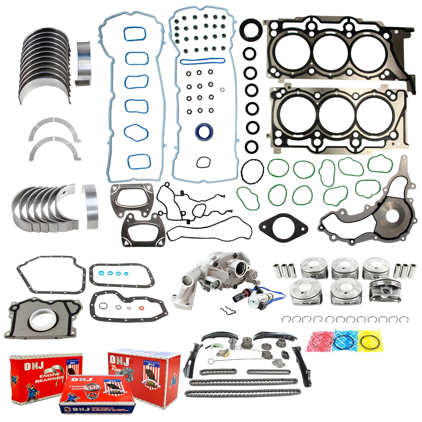 Master 3.6L Pentastar V6 Engine Rebuild Kit: 2011 to 2022 Dodge, Ram, Chrysler