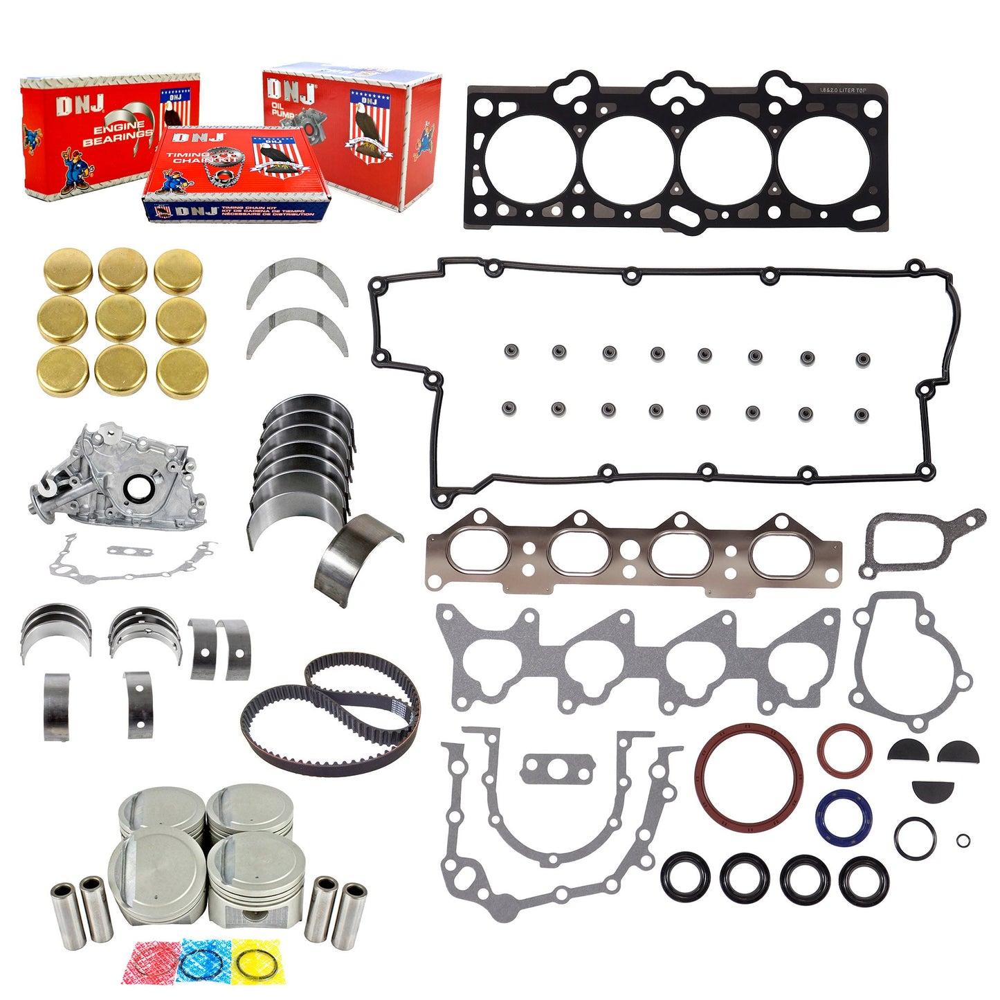 Master Engine Rebuild Kit 1997-2001 Hyundai 2.0L