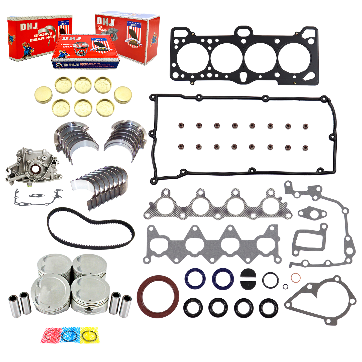 Master Engine Rebuild Kit 2001-2005 Hyundai 1.6L