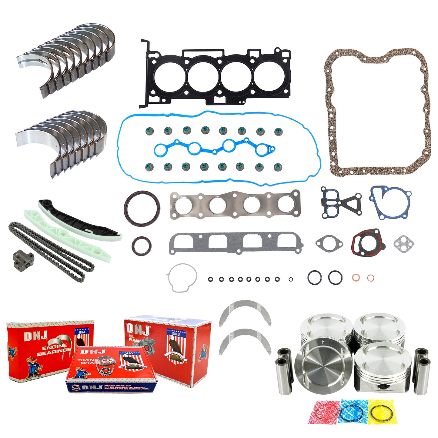 Master Engine Rebuild Kit 2006-2008 Hyundai, Kia 2.4L