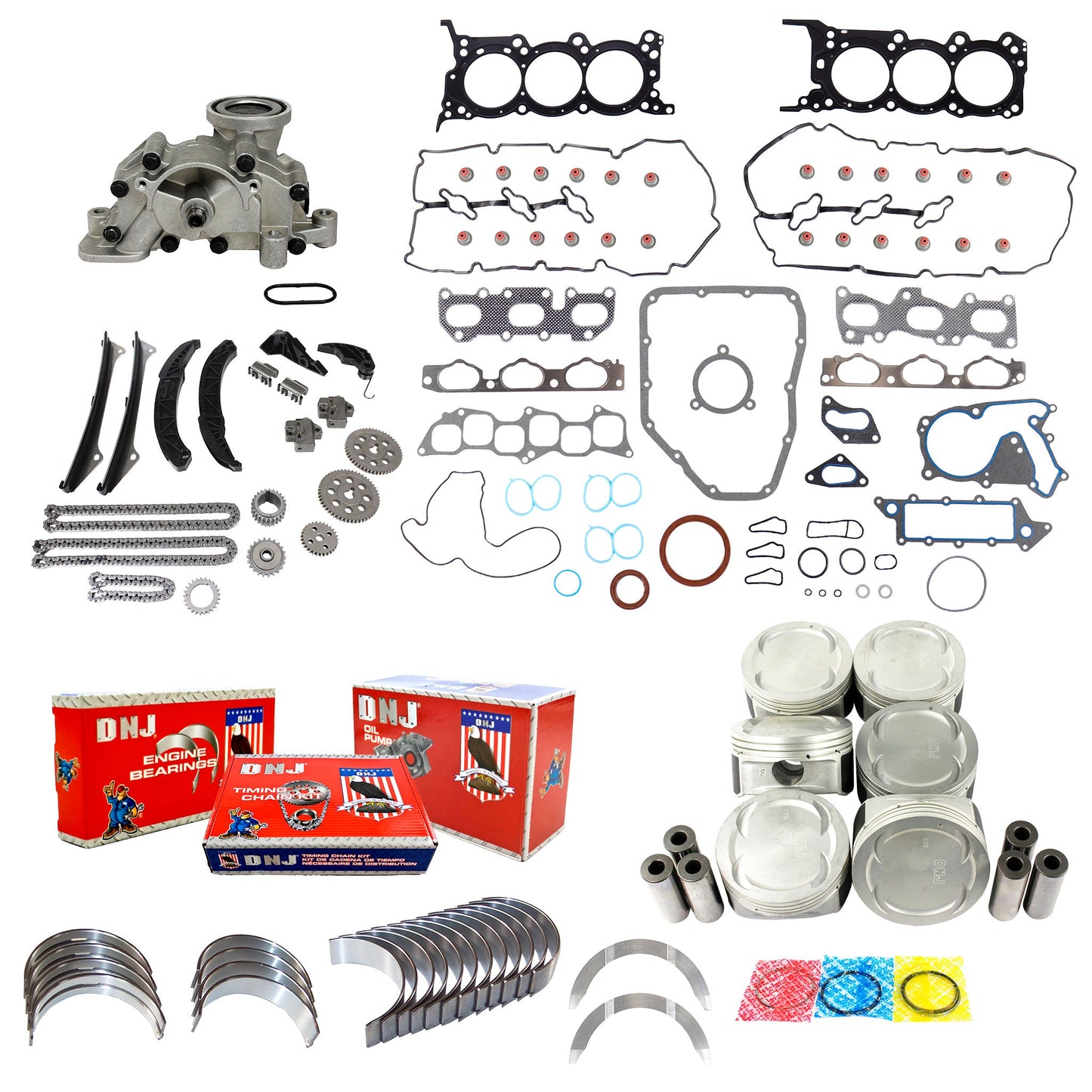 Master Engine Rebuild Kit 2006-2007 Hyundai,Kia 3.8L