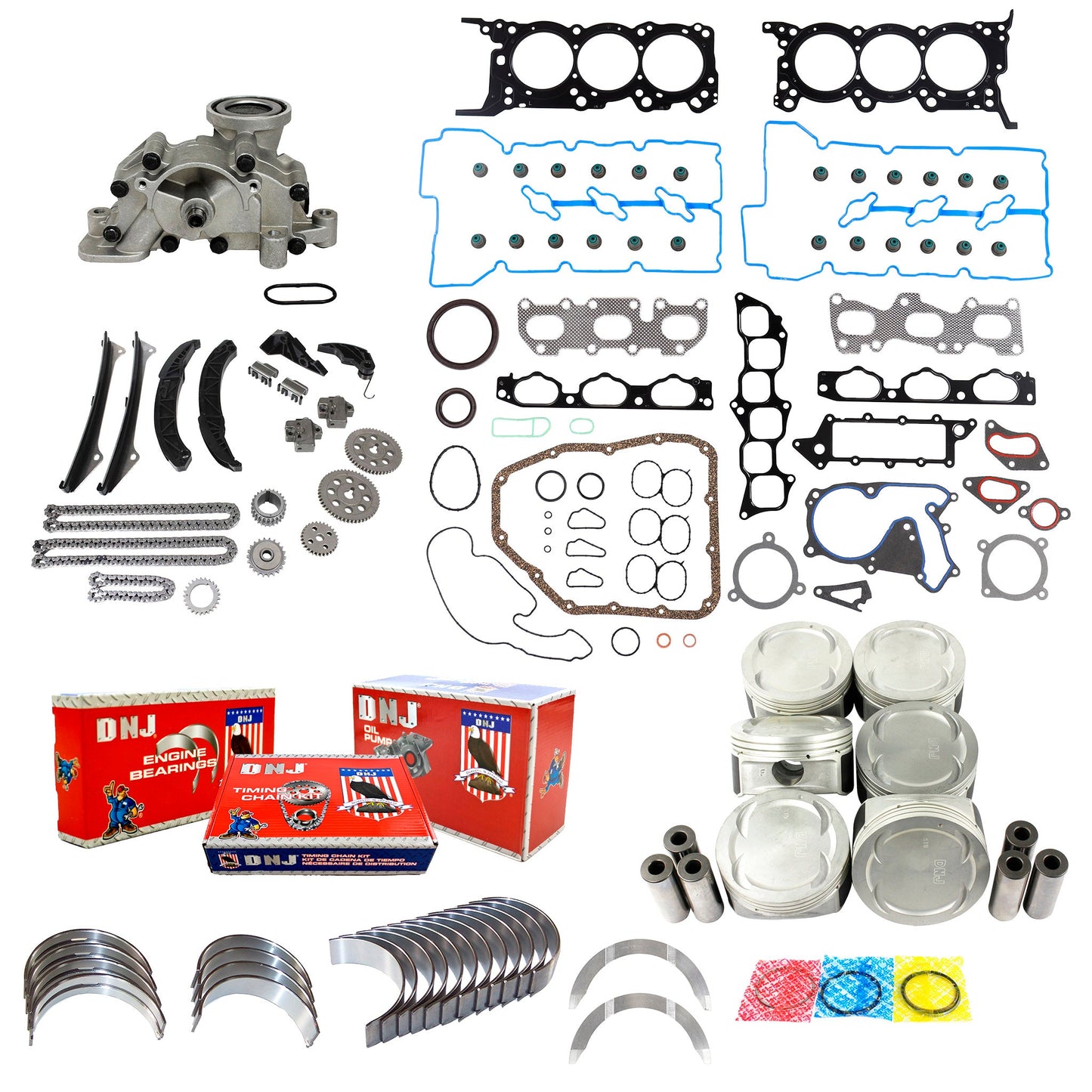Master Engine Rebuild Kit 2007-2010 Hyundai,Kia 3.8L