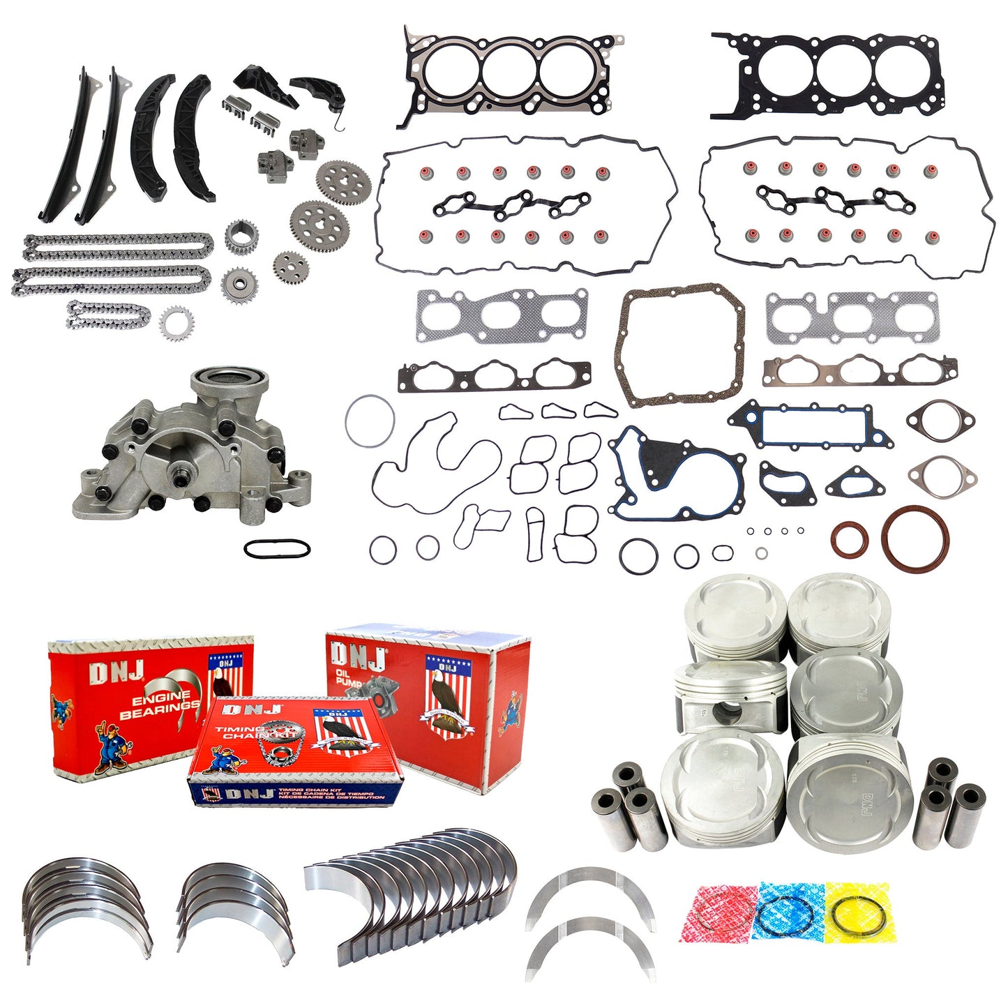 Master Engine Rebuild Kit 2009-2011 Hyundai,Kia 3.8L
