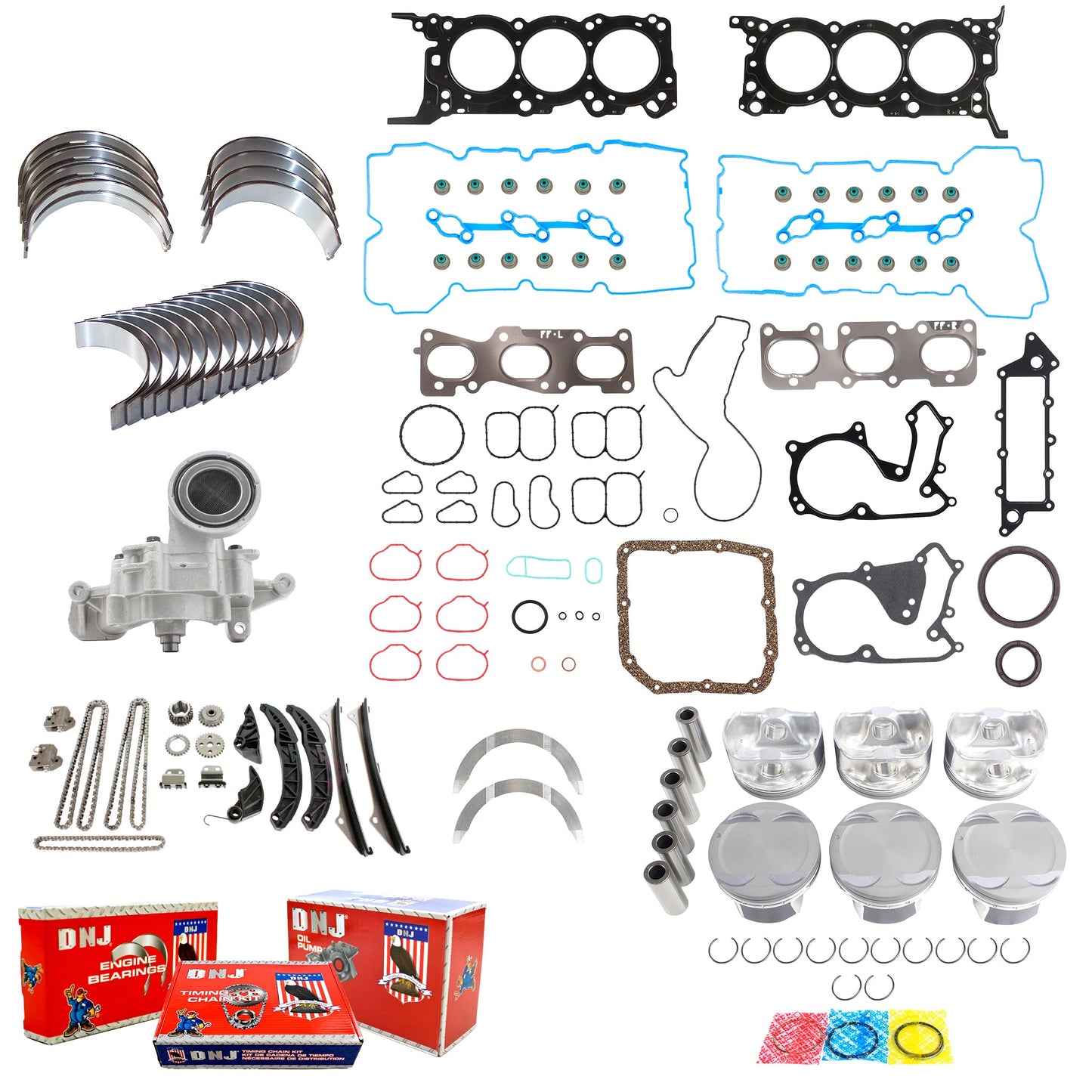Master Engine Rebuild Kit 2010-2014 Hyundai & Kia 3.5L V6