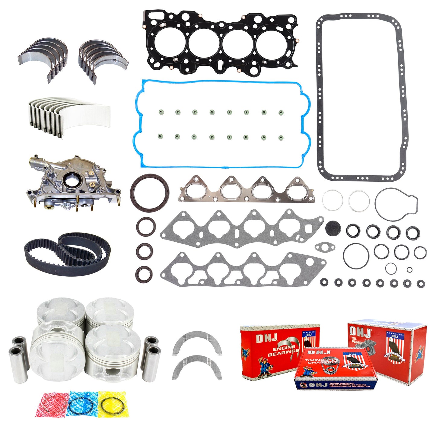 Master Engine Rebuild Kit 1996-2000 Honda 1.6L