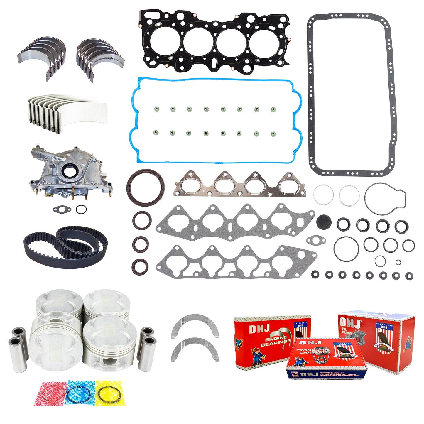 Master Engine Rebuild Kit 1994-1995 Honda Civic del Sol 1.6L