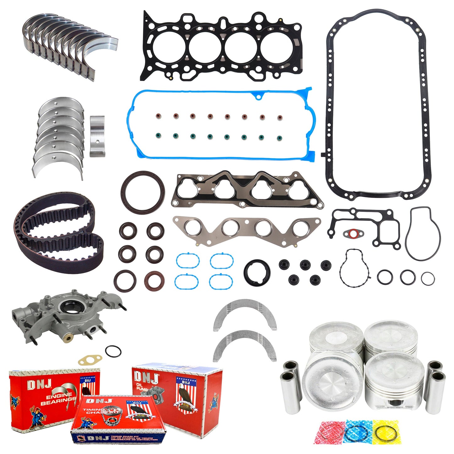 Master Engine Rebuild Kit 2001-2005 Honda 1.7L