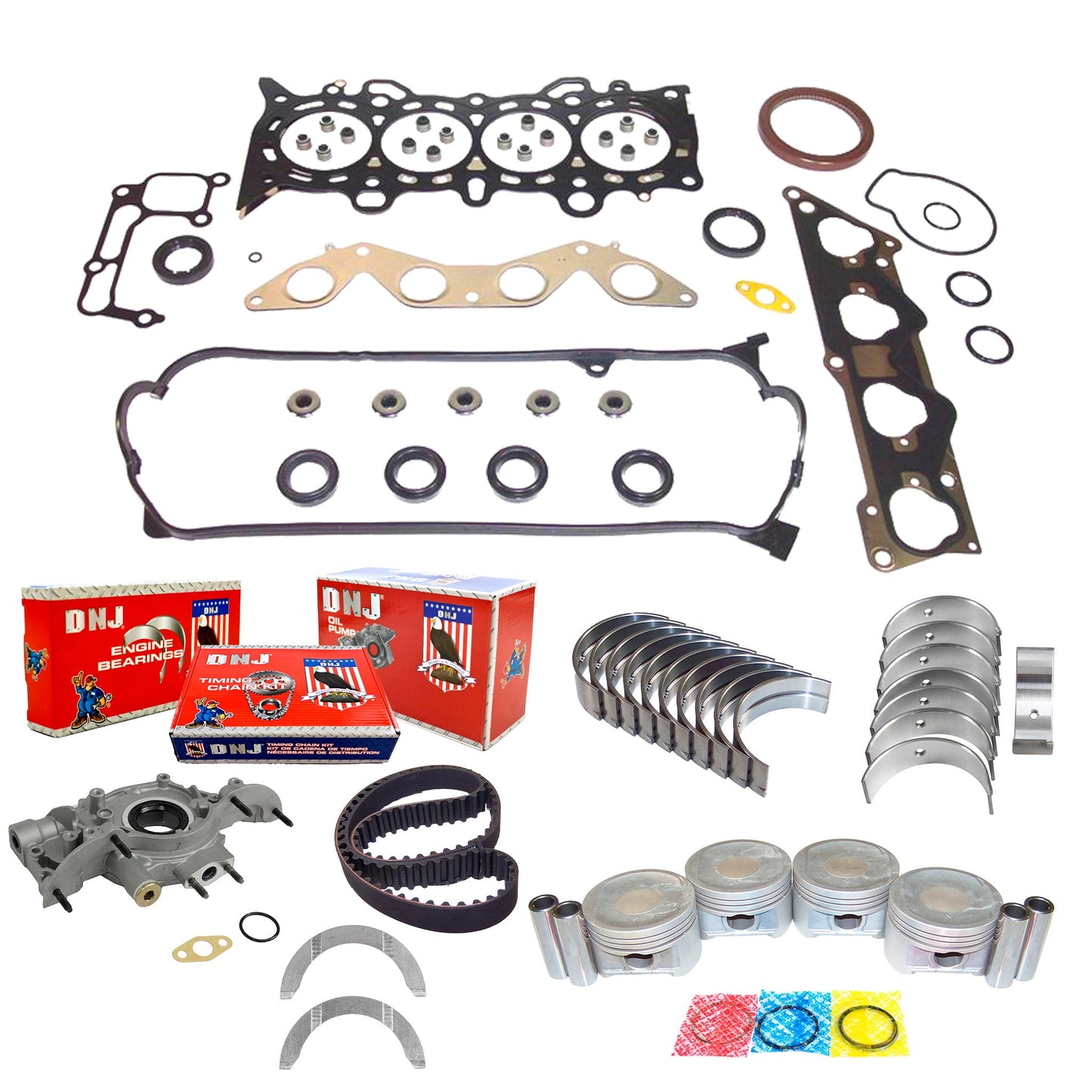 Master Engine Rebuild Kit 2001-2005 Honda 1.7L