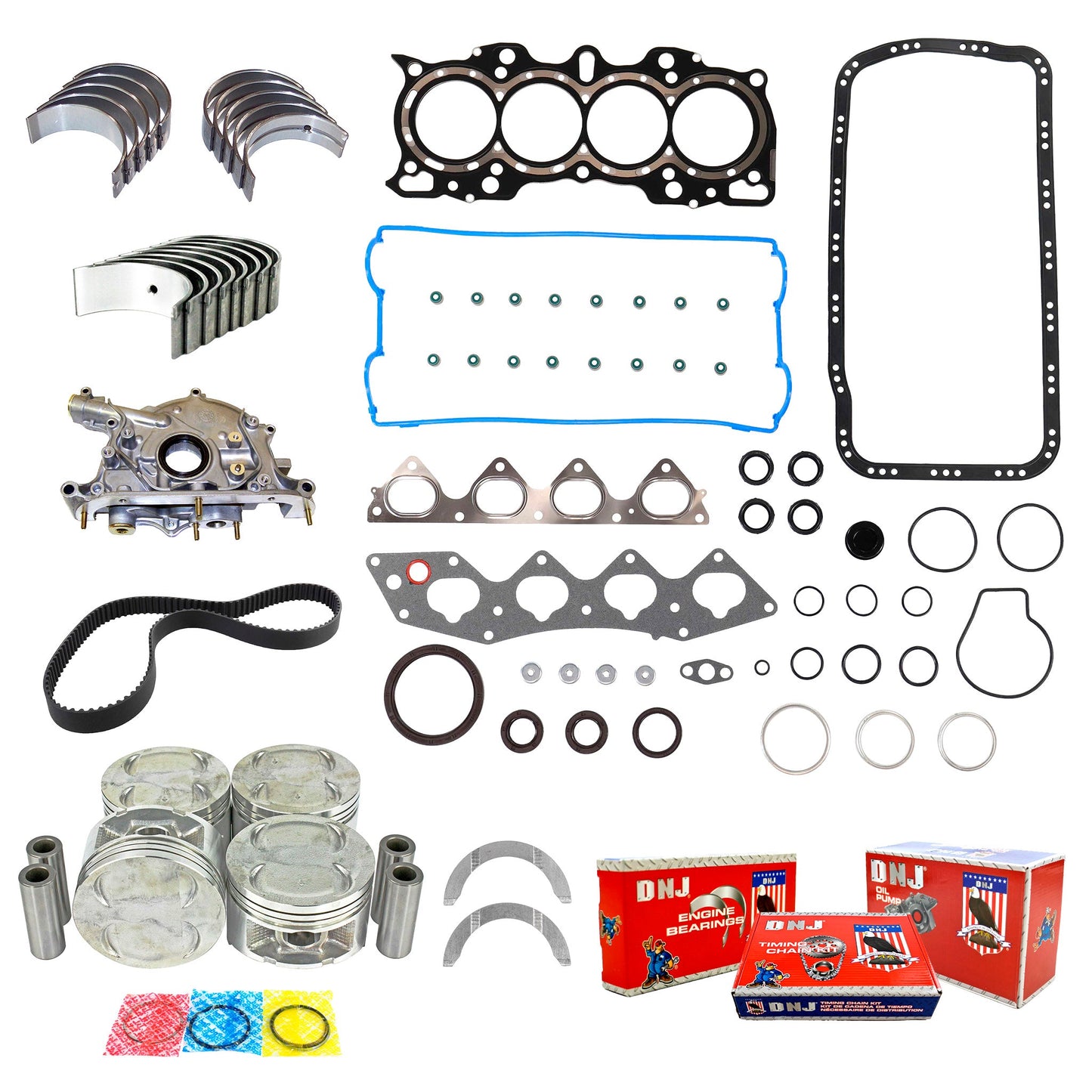 Master Engine Rebuild Kit 1999-2001 Honda 2.0L