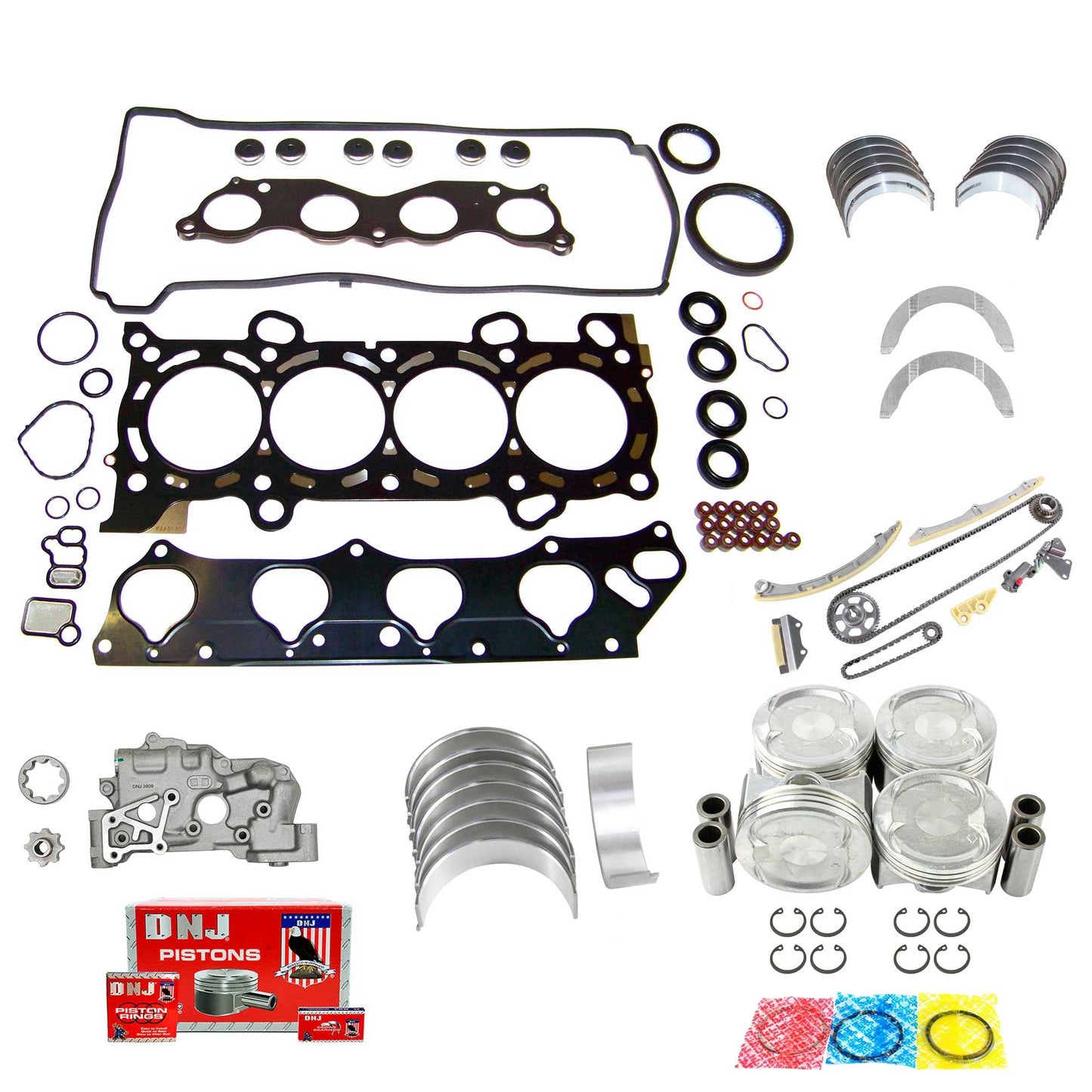 Master Engine Rebuild Kit 2007-2009 Honda 2.4L
