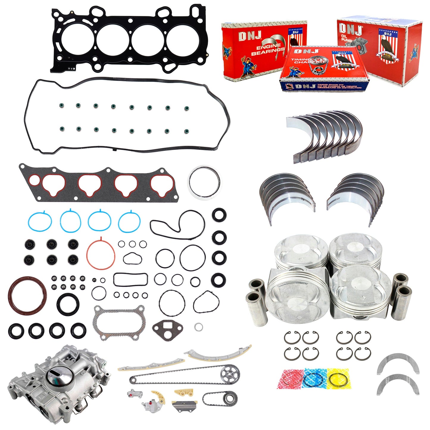 Master Engine Rebuild Kit 2009-2012 Acura,Honda 2.4L