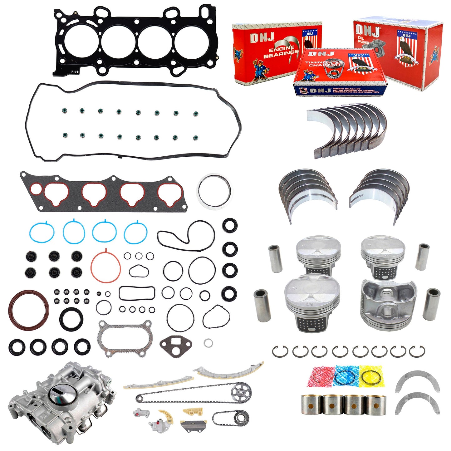 Master Engine Rebuild Kit 2011-2015 Acura,Honda 2.4L