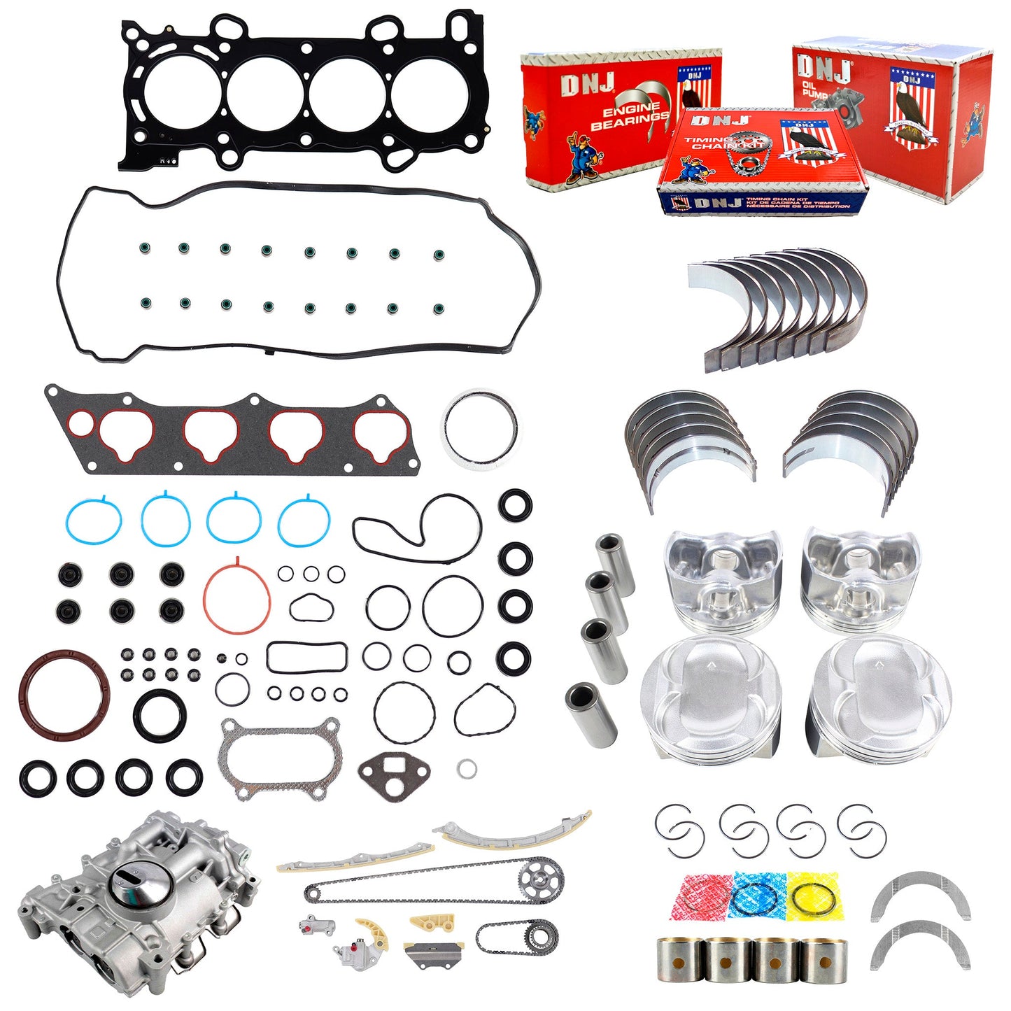 Master Engine Rebuild Kit 2011-2012 Honda 2.4L