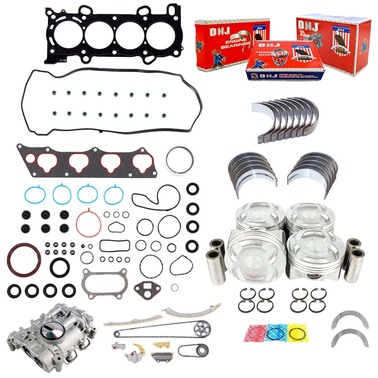 Master Engine Rebuild Kit 2008-2011 Honda 2.4L L4