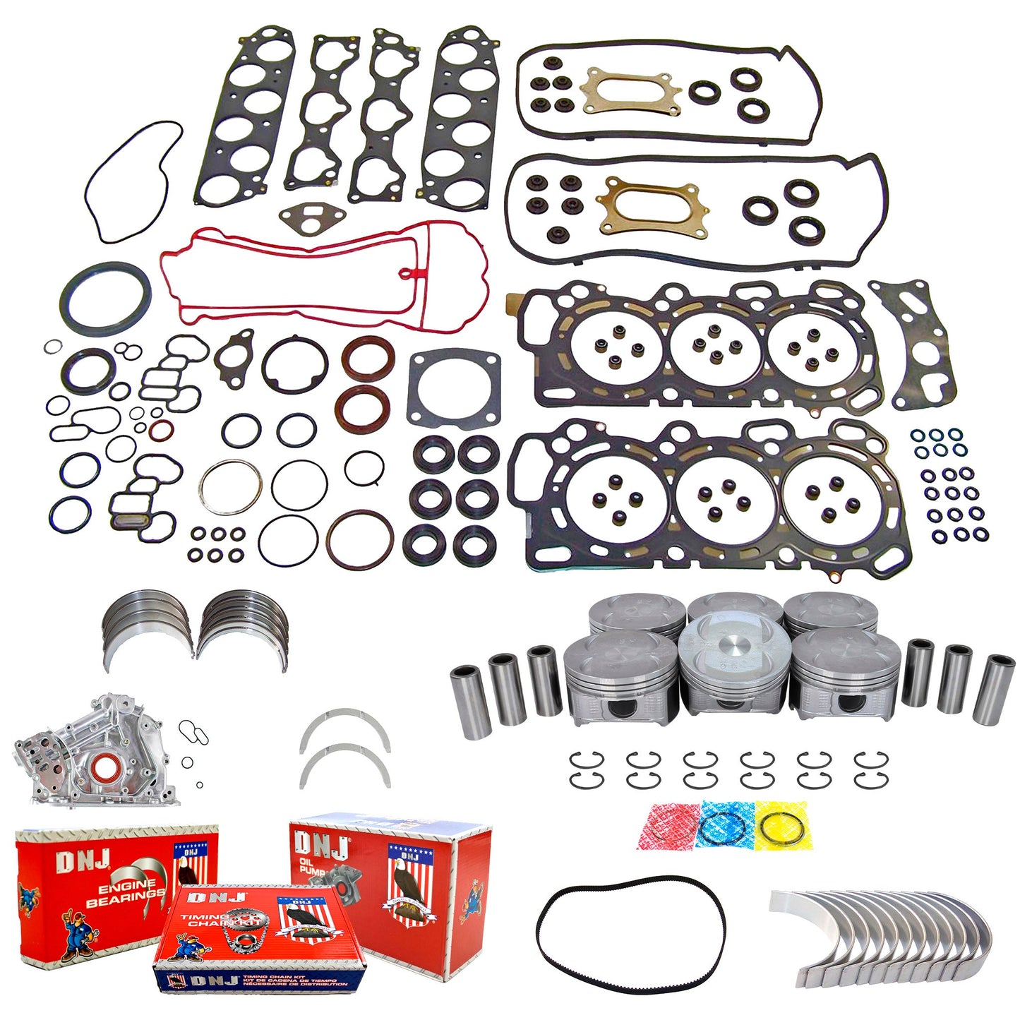 Master Engine Rebuild Kit 2011-2014 Honda 3.5L V6