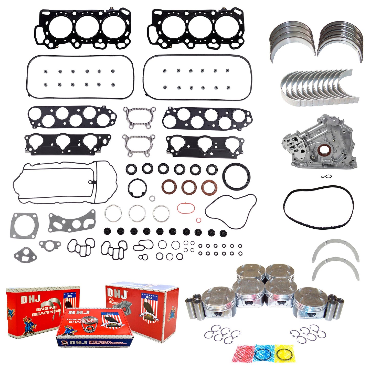 Master Engine Rebuild Kit 2005-2007 Honda 3.0L
