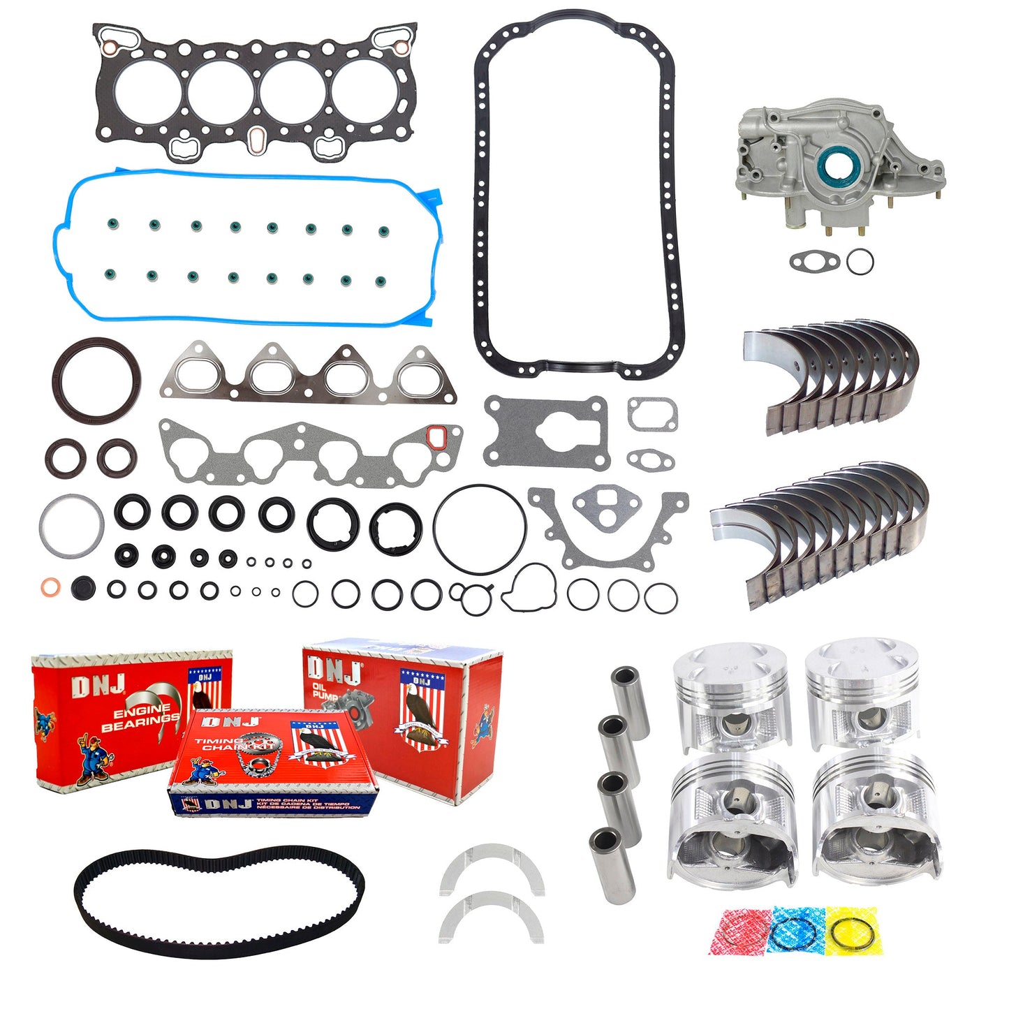 Master Engine Rebuild Kit 1988-1995 Honda Civic, CRX, Civic del Sol 1.5L