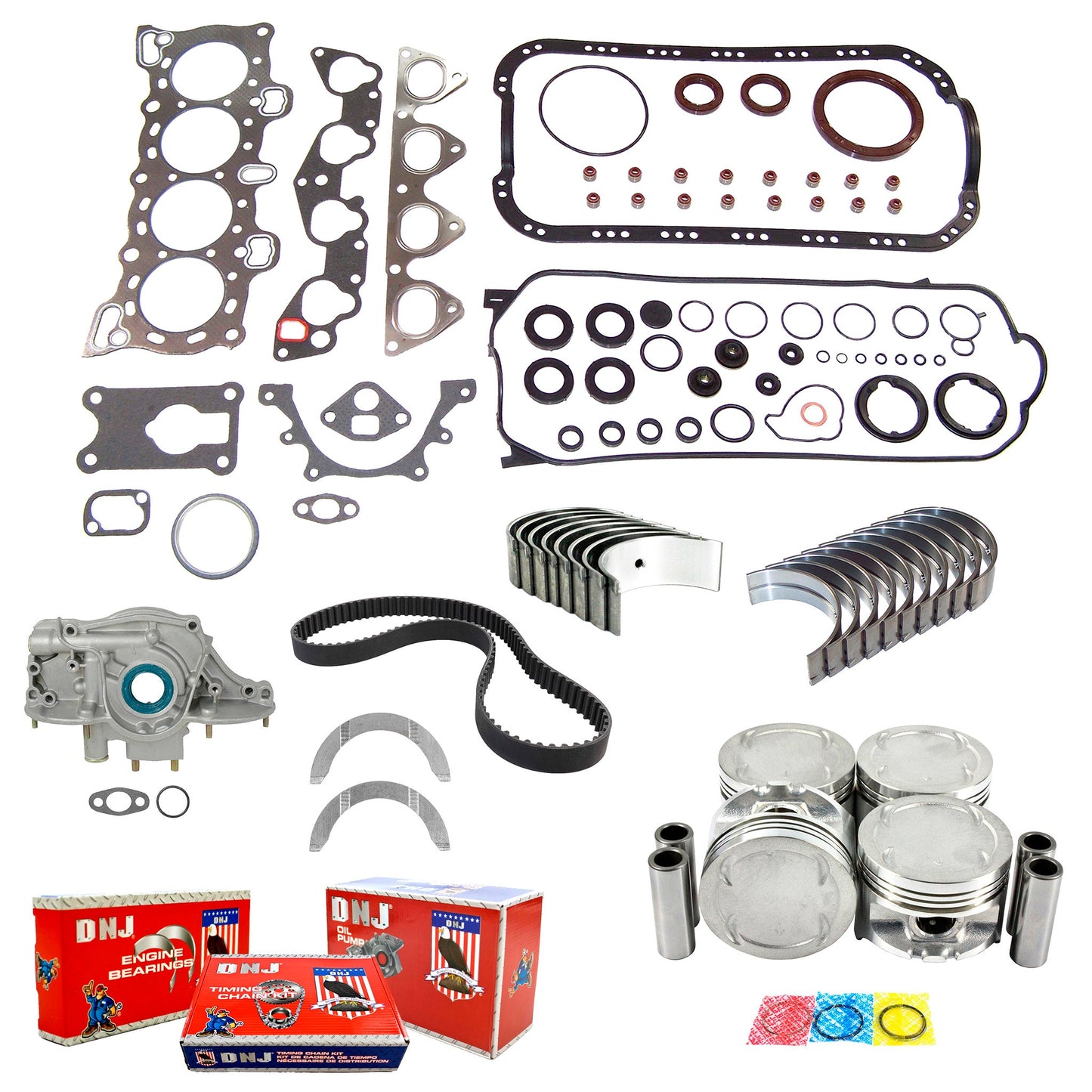 Master Engine Rebuild Kit 1988-1991 Honda 1.6L