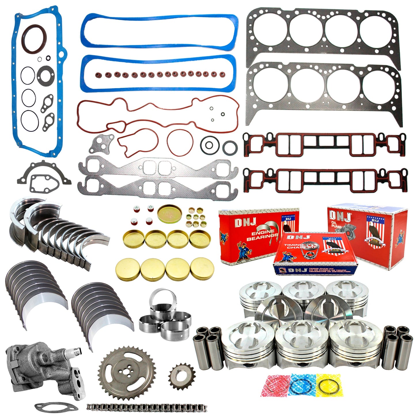 Master 5.7L V8 Vortec Engine Rebuild Kit: 1996-2002 Cadillac, Chevy, GMC