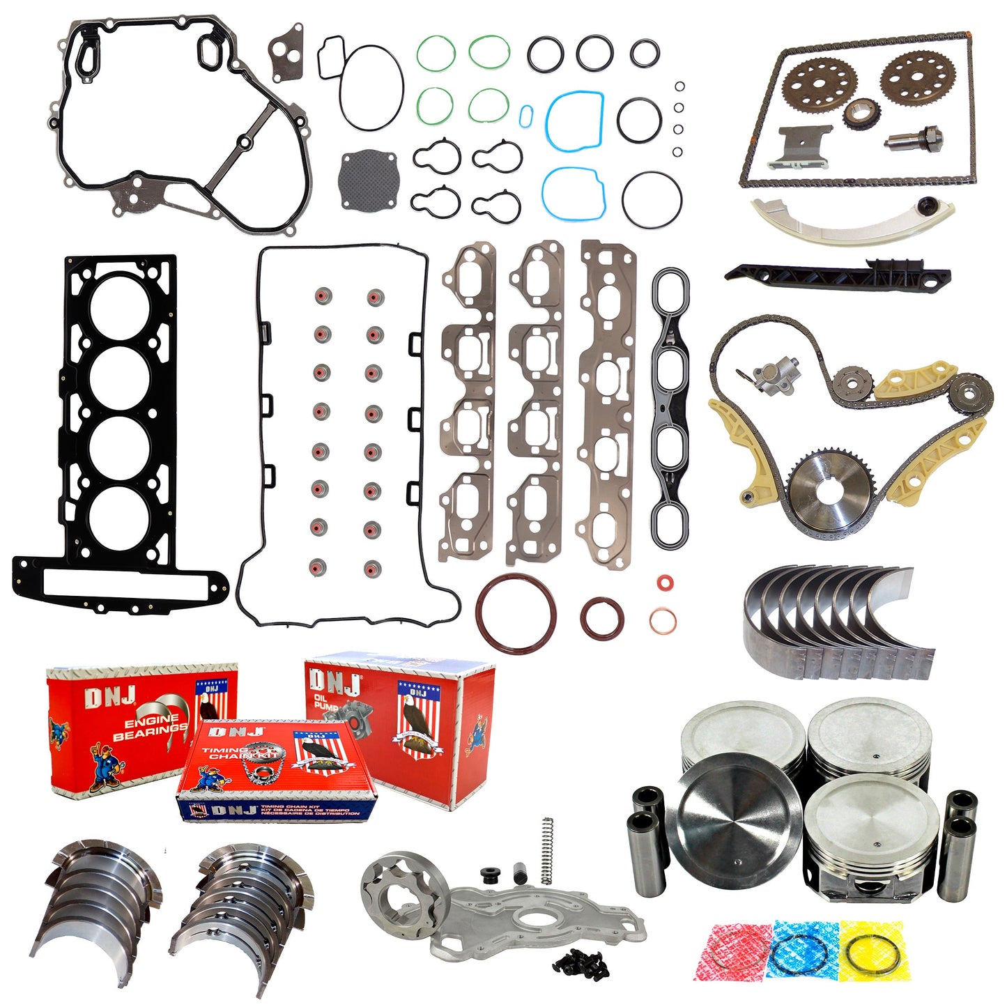 Master Engine Rebuild Kit 2000-2007 Chevrolet, Oldsmobile, Pontiac, Saturn 2.2L L4