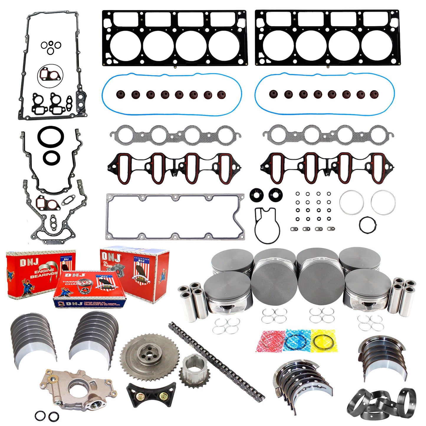 Master Engine Rebuild Kit 2005-2007 Cadillac,Chevrolet,GMC 6.0L
