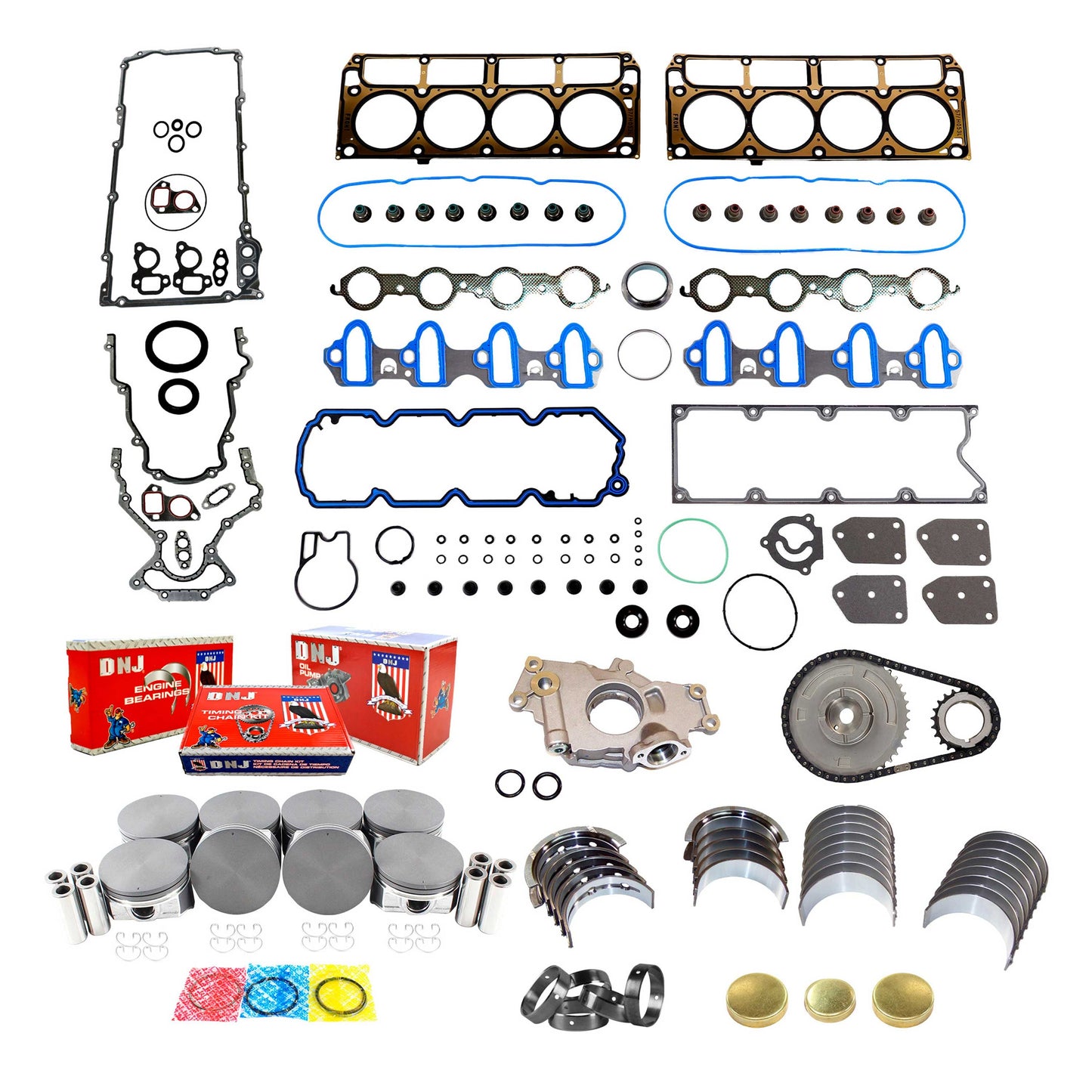 Master Engine Rebuild Kit 2007-2009 Chevrolet, GMC, Hummer 4.8L-5.3L V8