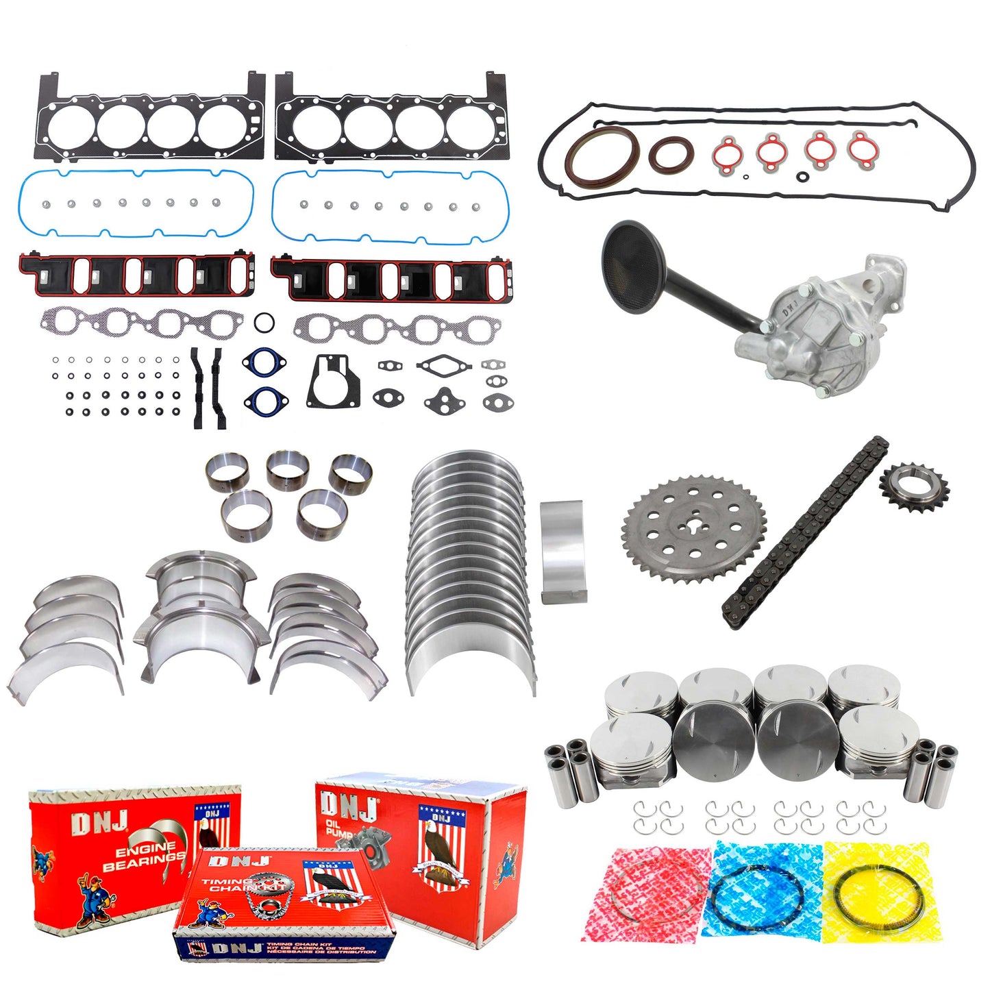 Master Engine Rebuild Kit 2002-2003 Chevrolet,GMC 8.1L