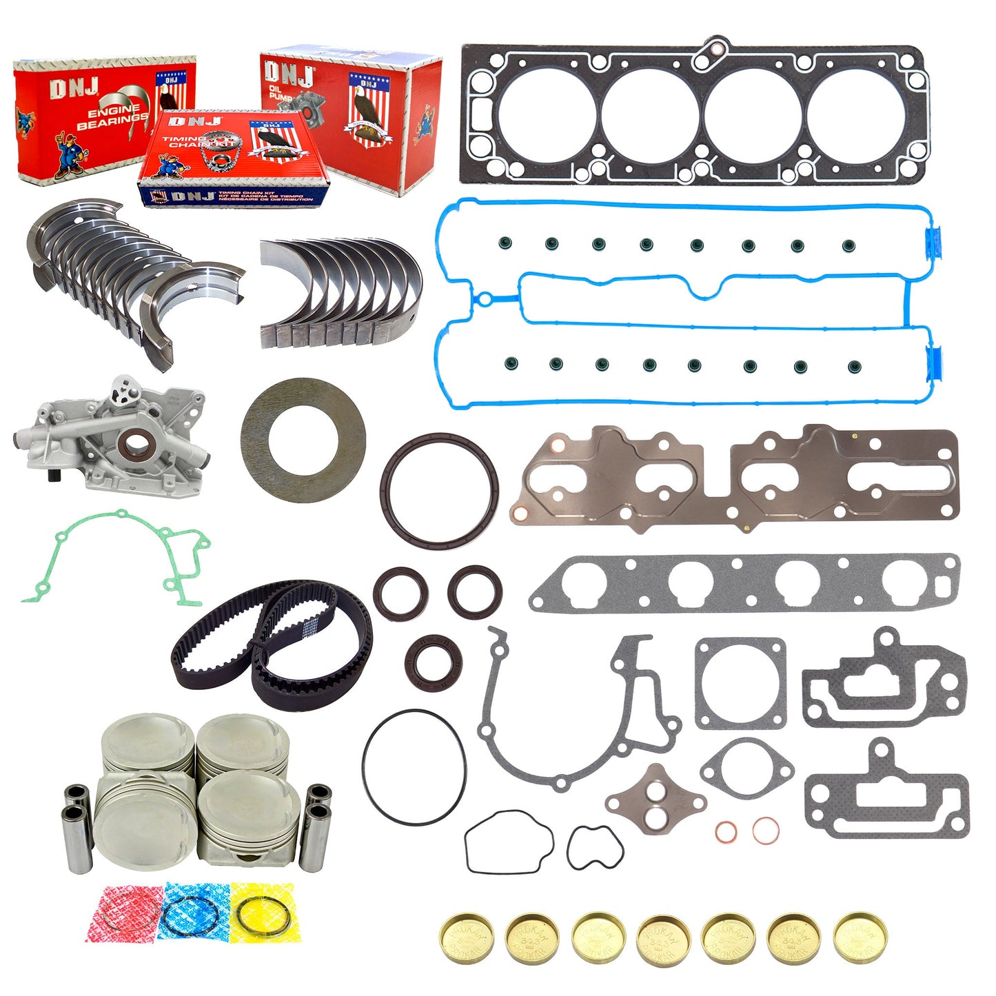 Master Engine Rebuild Kit 1999-2002 Daewoo 2.2L