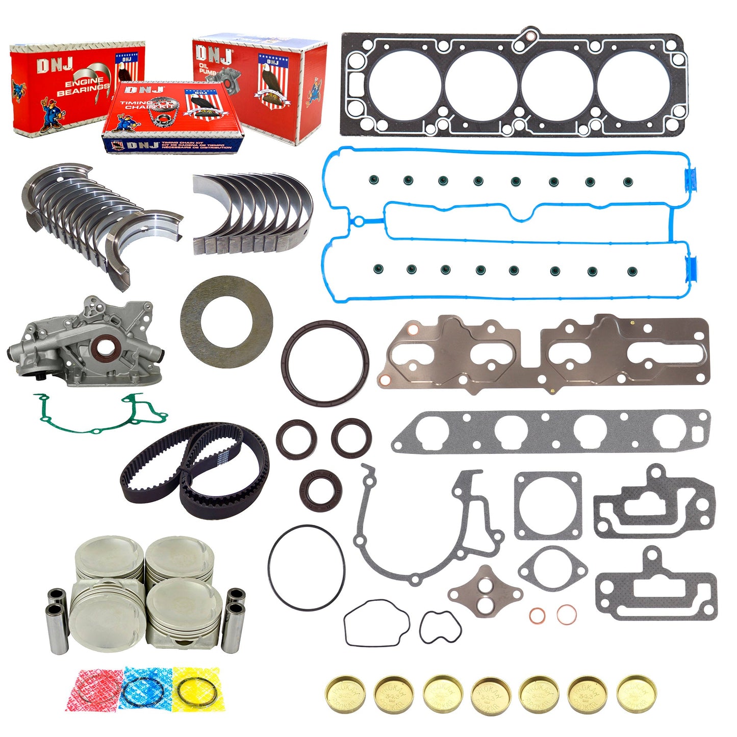 Master Engine Rebuild Kit 1998-2000 Isuzu 2.2L