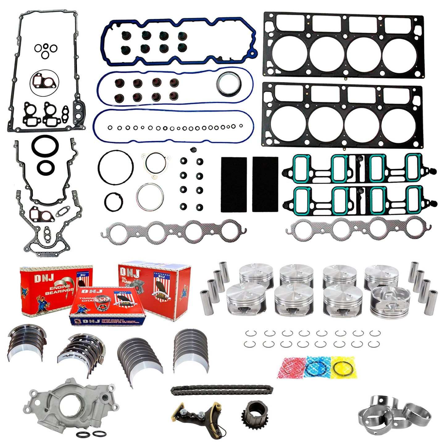 Master Engine Rebuild Kit 2007-2008 Cadillac,GMC 6.2L
