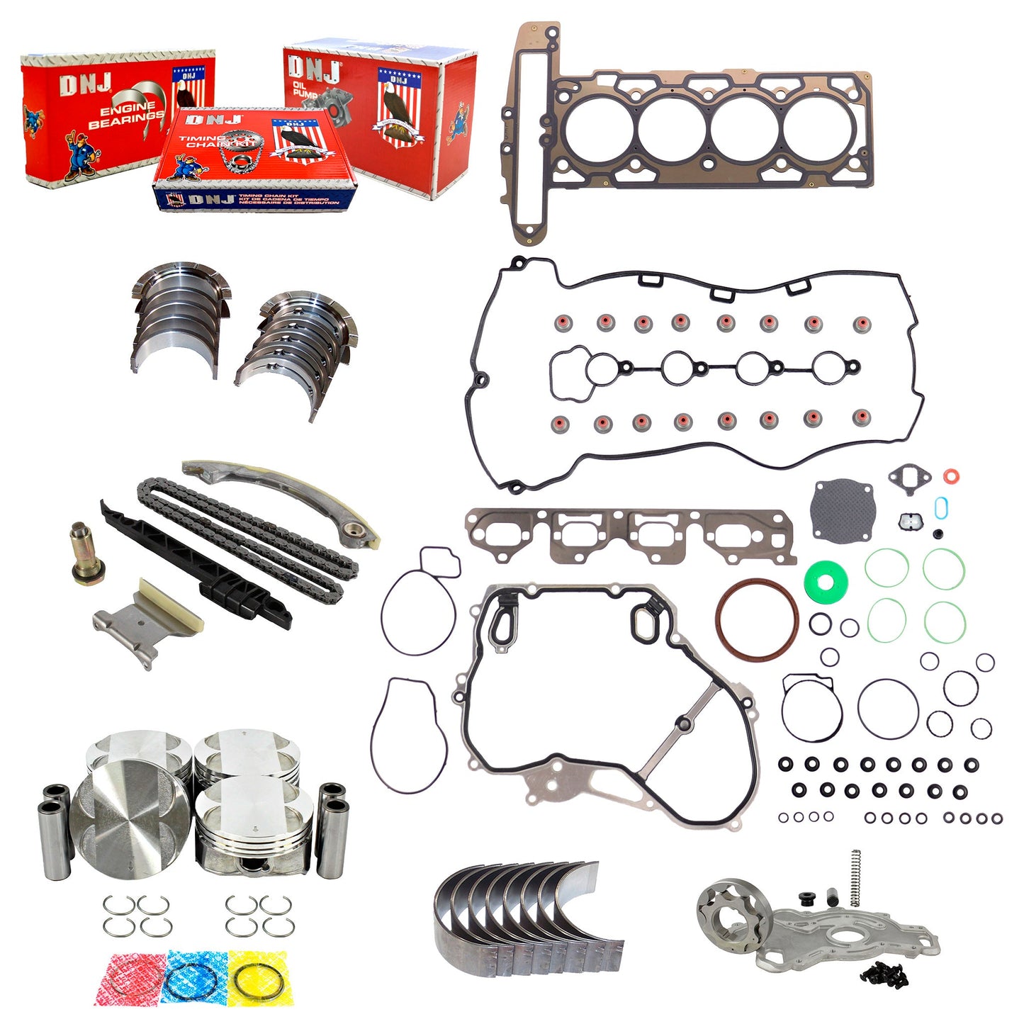 Master Engine Rebuild Kit 2006-2010 Chevrolet, Pontiac, Saturn 2.4L L4
