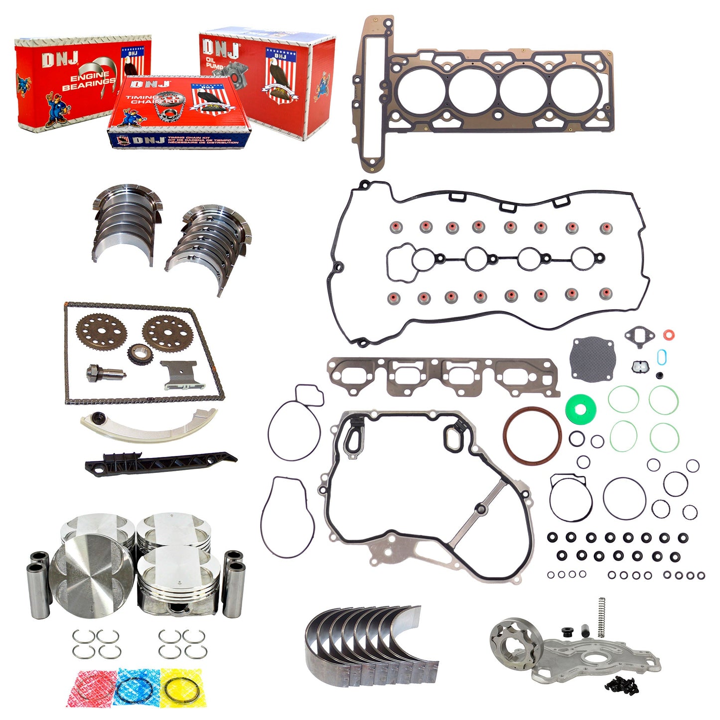 Master Engine Rebuild Kit 2006-2010 Chevrolet, Pontiac, Saturn 2.4L