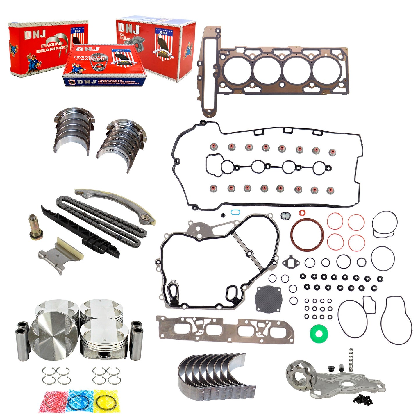 Master Engine Rebuild Kit 2007-2012 Chevrolet,Pontiac,Saturn 2.4L