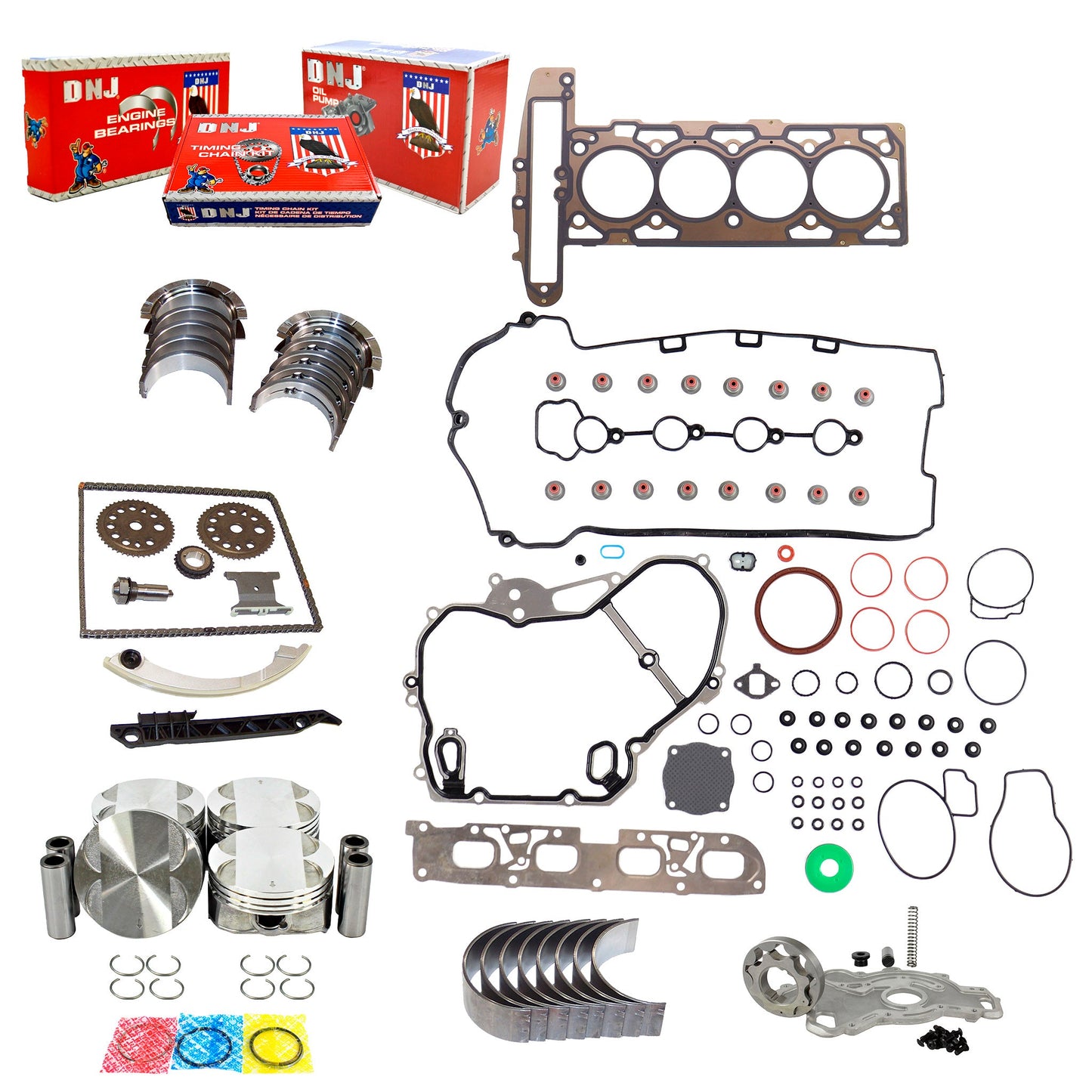 Master Engine Rebuild Kit 2007-2012 Chevrolet,Pontiac,Saturn 2.4L