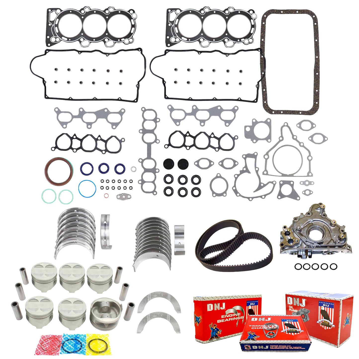 Master Engine Rebuild Kit 1992-1995 Honda,Isuzu 3.2L
