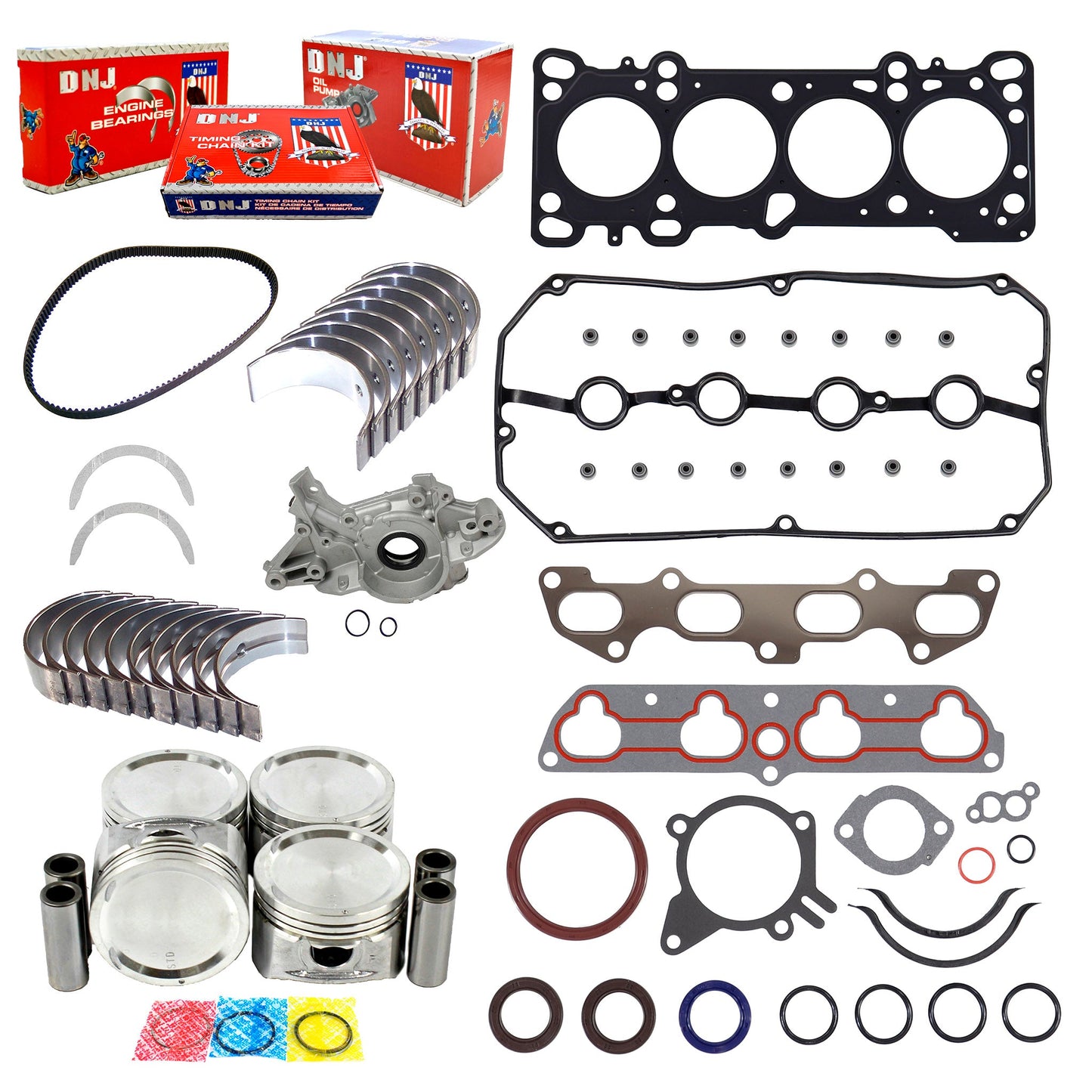 Master Engine Rebuild Kit 2001-2002 Kia 1.5L